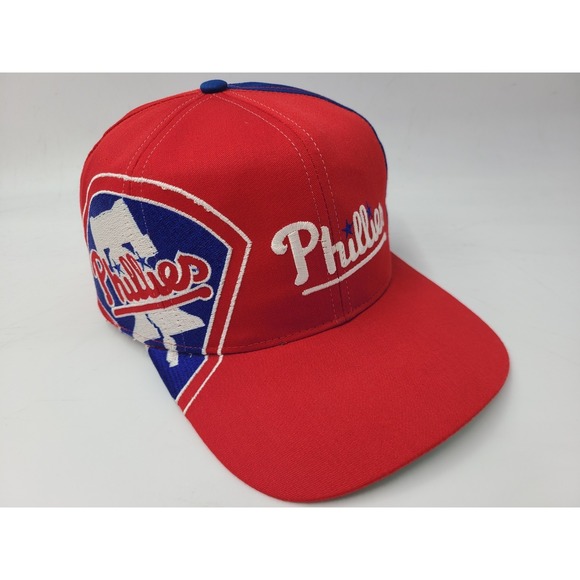 Vintage Philadelphia Phillies Twins Enterprise Big Wrap Logo Snapback Hat Cap